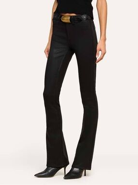 L'AGENCE Black Noir Selma Coated Bootcut Jean Size 27